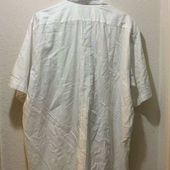 San Cristobal Short Sleeve 4-Pocket Havana Classic Guayabera Small White Casual - Picture 8 of 10
